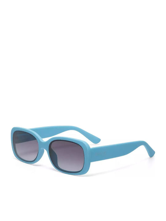 Okkia Chiara Capri Women's Sunglasses with Blue Horn-Rimmed Frame and Blue Lenses OK028CA