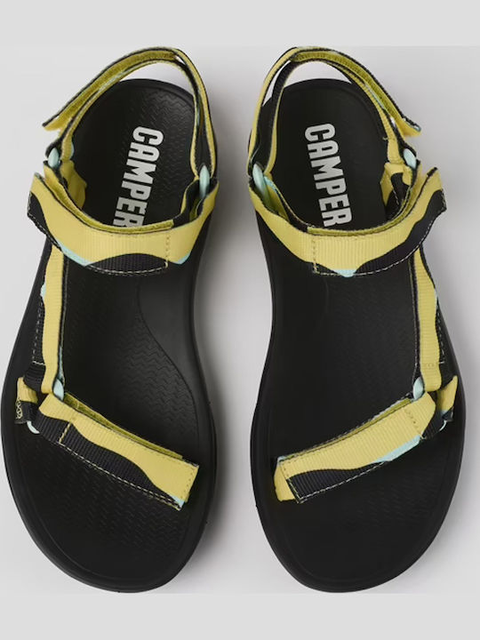 Women's Flat Sandals with Strap in Yellow Color