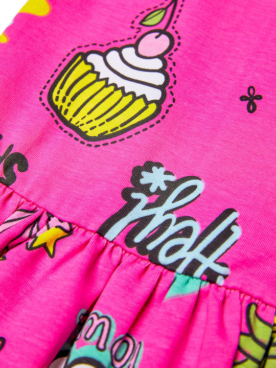 Kinderkleid Ärmellos Fuchsia