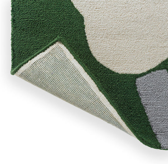 Marimekko Unikko 60th Anniversary 433007 Lucrat manual Covor De exterior Rectangular Verde
