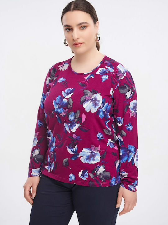 Women's Blouse Long Sleeve Floral Rose