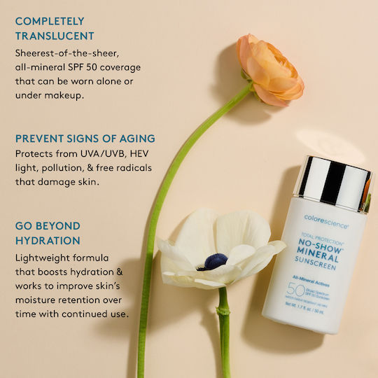 Colorescience Total Protection No Show Mineral Mineral Αντηλιακό Προσώπου SPF50 78ml