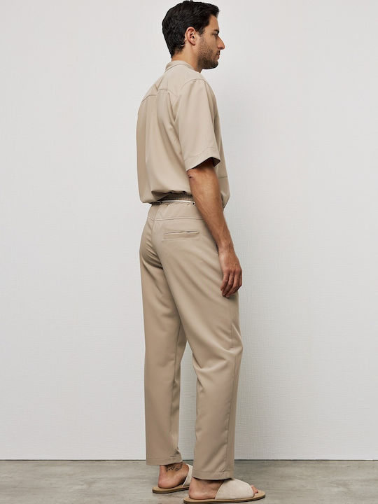 Kurzärmlig Hemd Beige