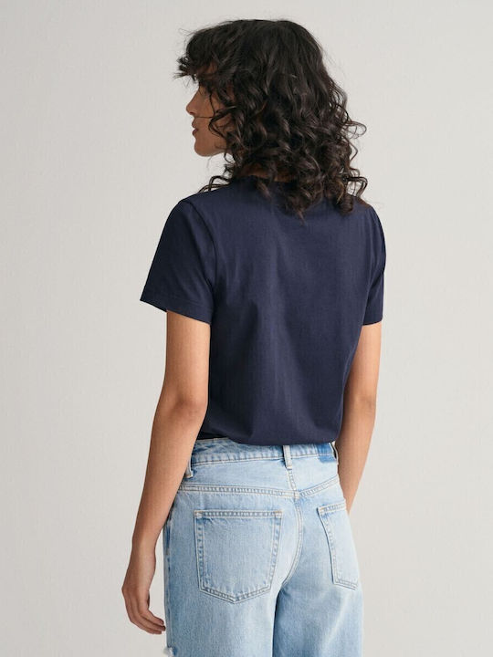 Gant Tonal Archive Shield Γυναικείο T-shirt Μπλε 4200262-433