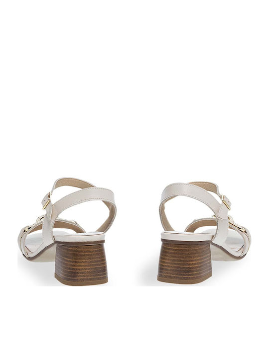 Leder Sandalen Beige