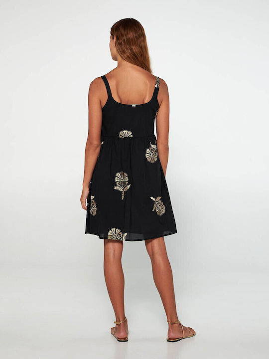 Sommer Slip Dress Damenkleid Schwarz