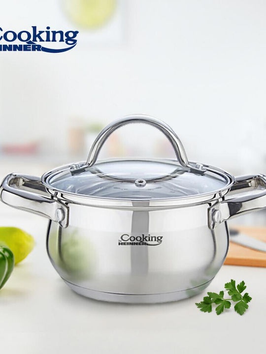 Heinner Amira Deep Stainless Steel Pot 2.6lt / 18cm