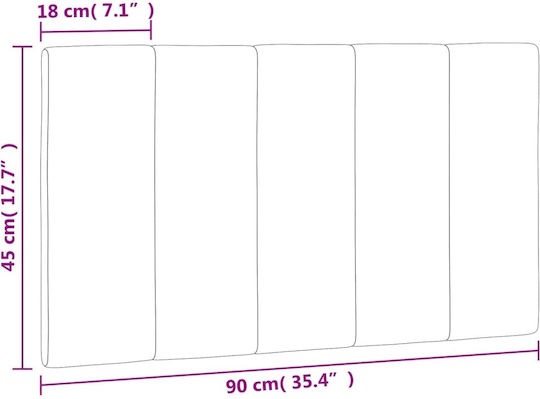 vidaXL LED Възглавница за Табла Текстилна Зелена 90x45cm