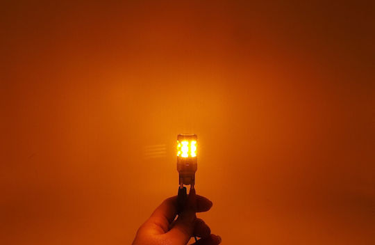Λάμπα Αυτοκινήτου W21W / W3x16d LED Πορτοκαλί 12V 1τμχ