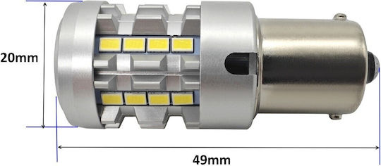 Lampa Auto P21W / BA15S / R10W / DRL Canbus LED 5500K Alb Rece 12V / 24V