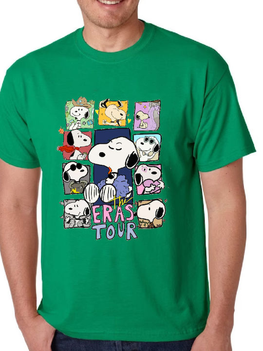 Green Tshirt Snoopy The Eras Tour Original Fruit Of The Loom 100% Cotton No4