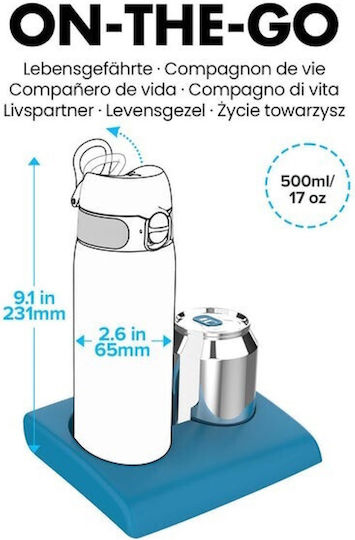 Ion8 Double Wall Μπουκάλι Θερμός Ανοξείδωτο BPA Free 500ml Πράσινο