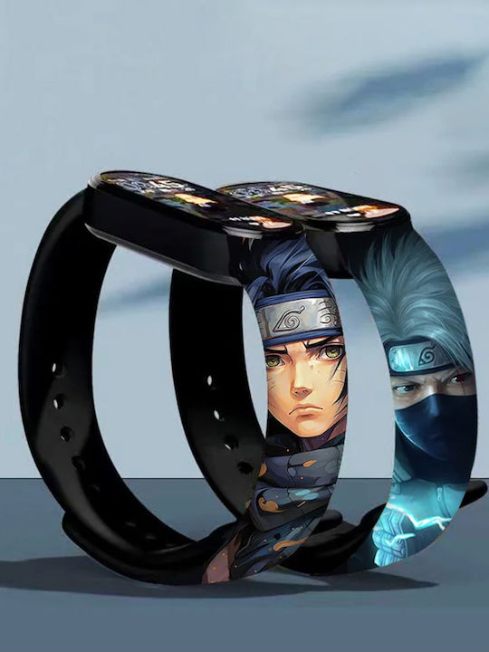 Παιδικό Αδιάβροχο Ρολόι Naruto Με Οθόνη Led Ag-053 Κόκκινο