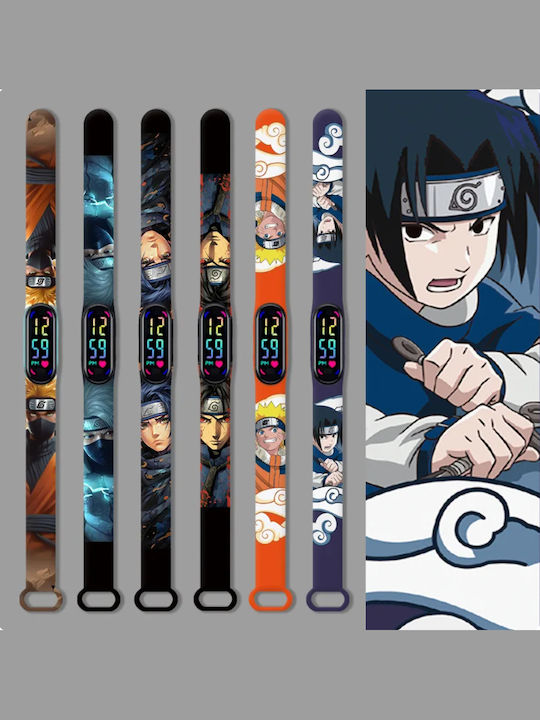 Wasserdichte Naruto Kinderuhr mit Led-Anzeige Ag-058 Grau