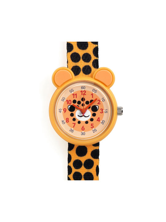 Djeco Children's Hand Clock "cheetah", Diameter 3cm.