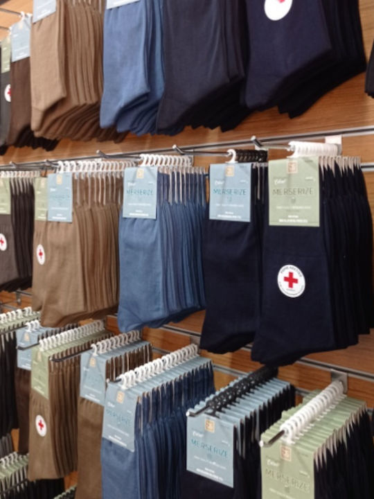 Bs (2 Pairs) Elasticated Socks Percale Grey Without Elastic