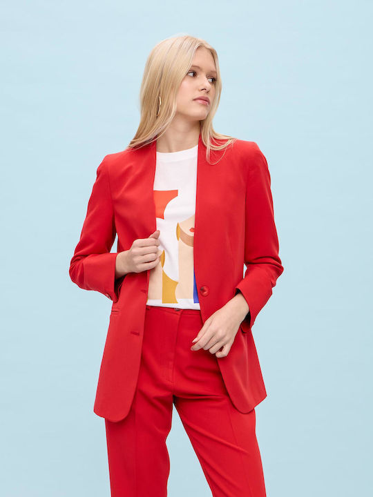 Passager Blazer pentru femei Sacou RED