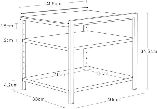 Yamazaki Tabletop Inox Base 41.5x33x34.5cm White