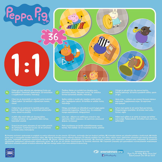 Επιτραπέζιο Παιχνίδι Peppa Pig Memo για 1-4 Παίκτες 3+ Ετών (EN) Trefl