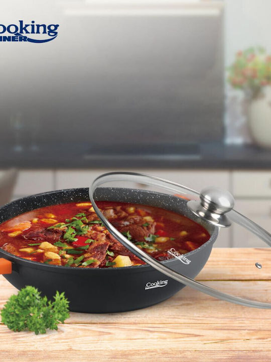 Heinner Dark Line Ρηχή Κατσαρόλα από Χυτό Αλουμίνιο 5.5lt / 32cm