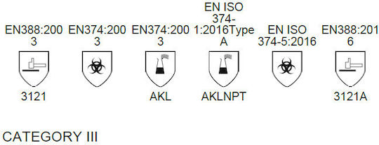Ansell Alphatec Γάντια Εργασίας Μαύρα Latex/Βαμβακερά