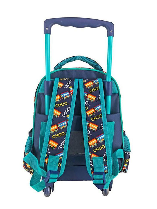 Must Little Train School Bag Trolley Kindergarten in Turquoise color 8lt