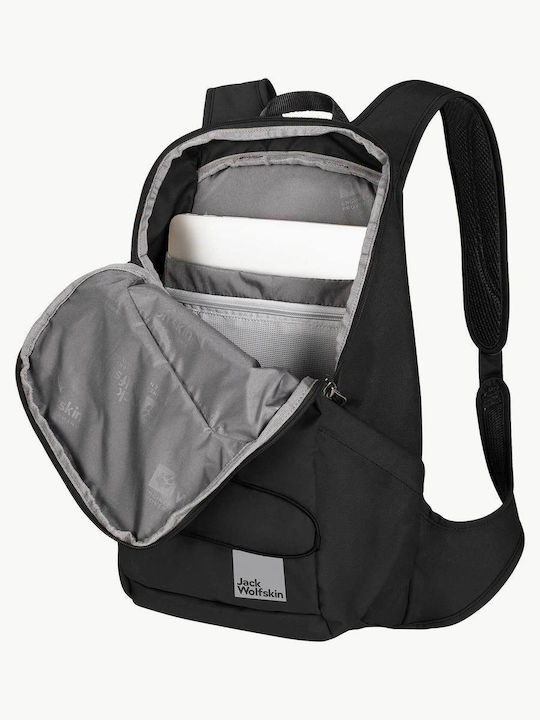 Jack Wolfskin Σχολική Τσάντα Πλάτης Γυμνασίου - Λυκείου Μαύρη 18lt 28 x 23 x 45εκ