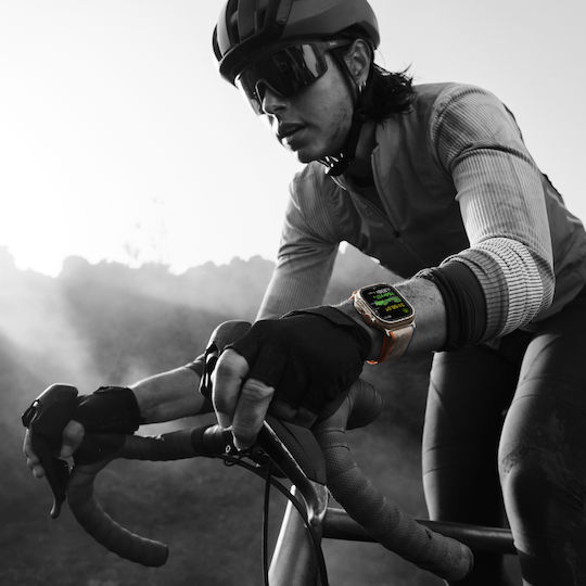 Apple Watch Ultra 2 Titanium 49mm Waterproof with eSIM and Heart Rate Monitor (Blue/Black Trail Loop - M/L)