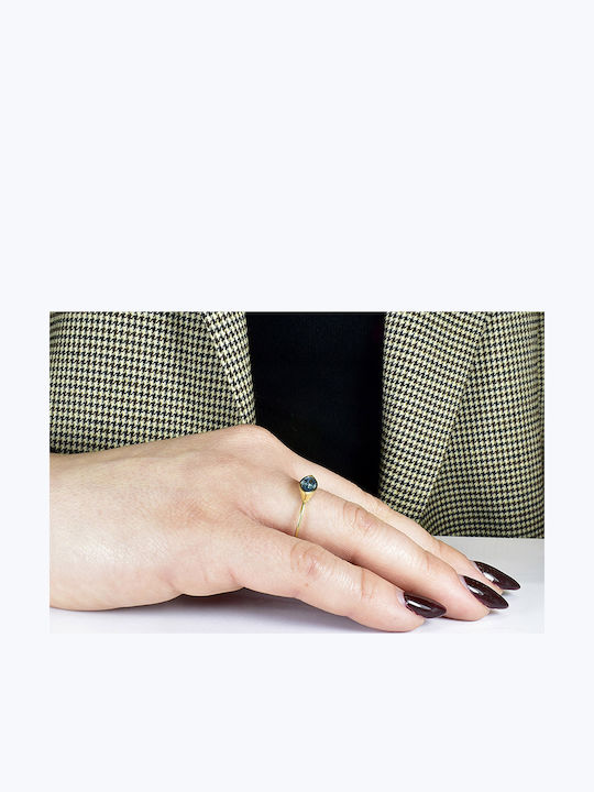 Elor Ring with Stones made of Silver Gold Plated