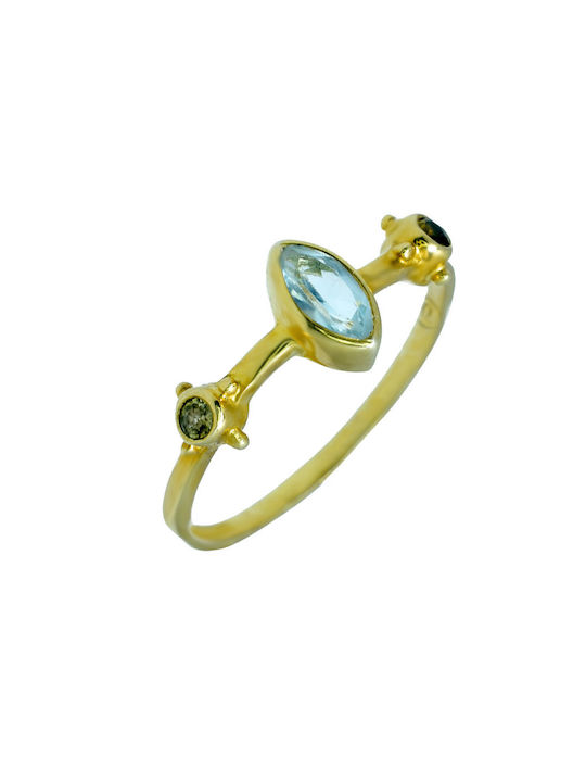 Elor Women's Ring from Silver Gold Plated