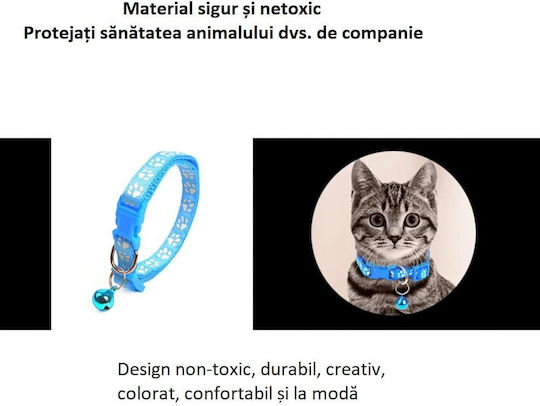 Zgardă Pisică Albastru deschis