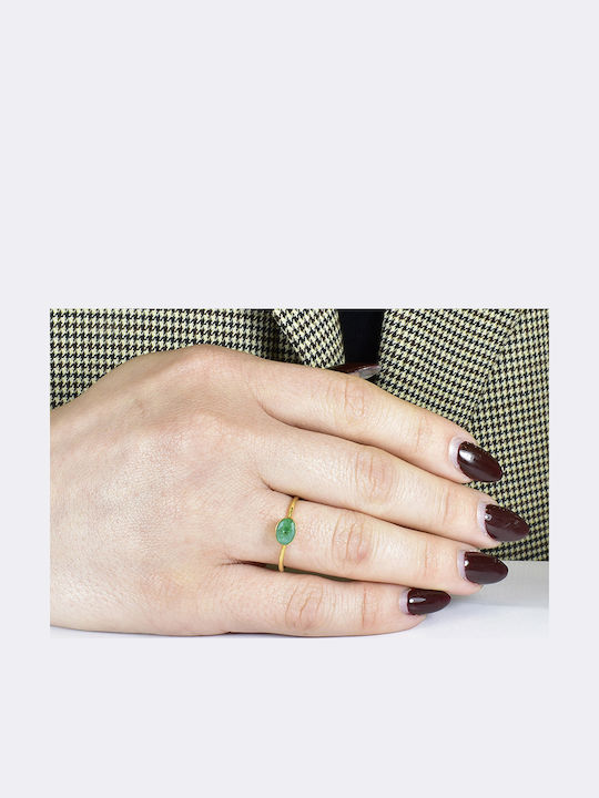Elor Ring with Stones made of Silver Gold Plated