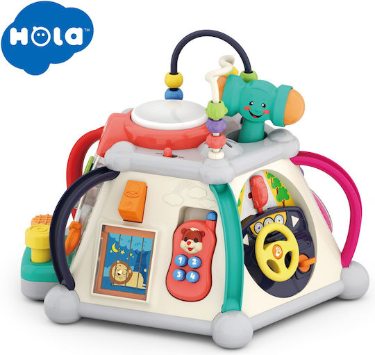 Hola Toys Играчка пирамида със светлина и звуци за 18++ месеца