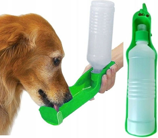 Plastic Sticlă Apă pentru Câine 250ml în Culoare Verde