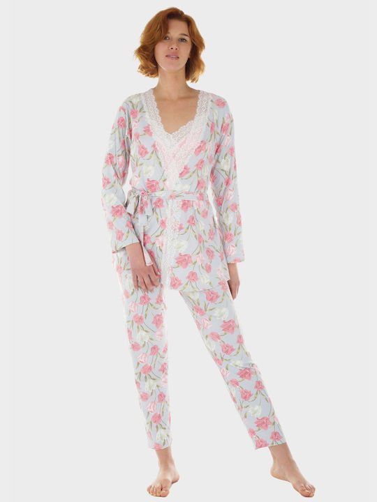 G Secret Summer Women's Robe with Pyjama Pink