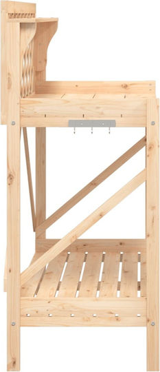 vidaXL Blumentopfständer Holz Beige mit Gitter 110cmx50cmx117cmcm.