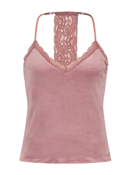 Hunkemöller Winter Women's Velvet Pyjama Top Rose