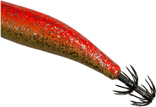 Nakazima Tintenfisch-Jigs Leuchtend 15cm White-orange