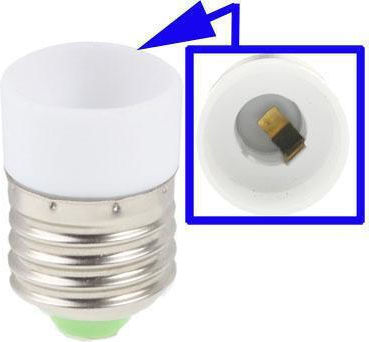 Adaptor Dulie de la E14 la E27 în culoarea Alb Set 1buc