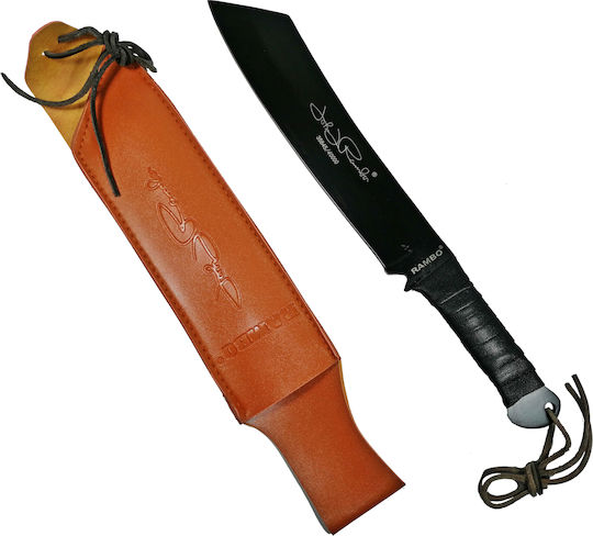 Messer Schwarz in Leder-Gehäuse