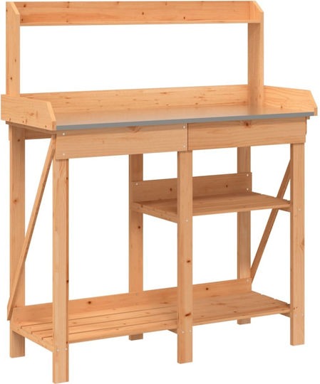 vidaXL Ραφιέρα Γλάστρας Ξύλινη Καφέ 110x45x125εκ.