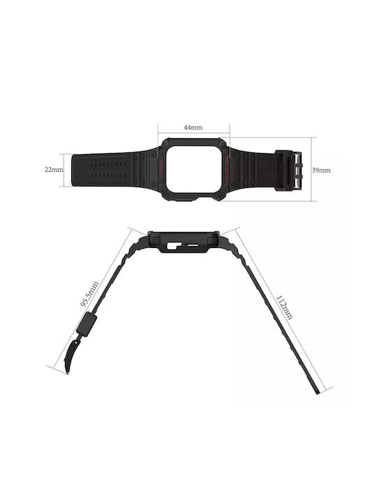 Hurtel Watch Λουράκι Μαύρο (Apple Watch 7, 6, 5, 4, 3, 2, SE) Hurtel Watch Λουράκι Μαύρο (Apple Watch 7, 6, 5, 4, 3, 2, SE)