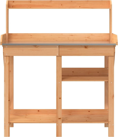 vidaXL Ραφιέρα Γλάστρας Ξύλινη Καφέ 110x45x125εκ.