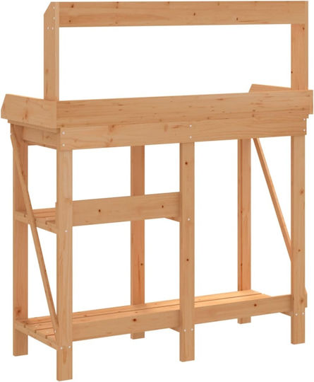 vidaXL Ραφιέρα Γλάστρας Ξύλινη Καφέ 110x45x125εκ.