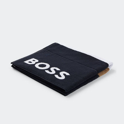 Hugo Boss Fashion Prosop de Plajă Bumbac Neagră 160x90cm.