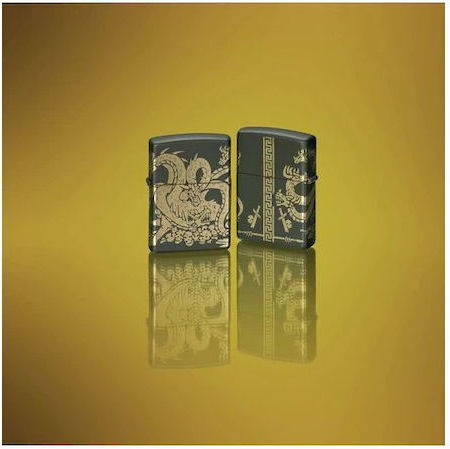 Zippo Dragon Αντιανεμικός Αναπτήρας Φλόγας σε Πράσινο χρώμα