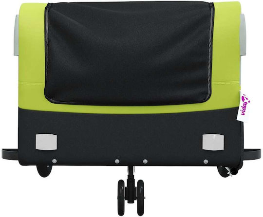 Vidaxl Bicycle Trailers Black And Green 45 Kilos Iron - Green