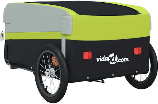 Vidaxl Bicycle Trailers Black And Green 45 Kilos Iron - Green