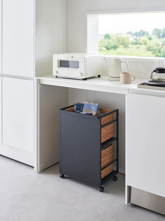 Yamazaki Yamazaki Kitchen Cart Metallic 2 Tiers Black 32x42x60cm