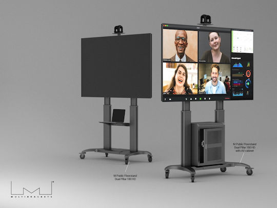 Multibrackets M Public Floorstand Dual Pillar 180 HD Suport TV pardoseală până la 100" și 90kg Negru